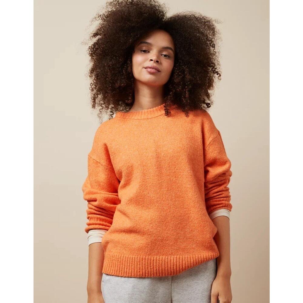 American Eagle Outfitters Orange Crewneck Sweater